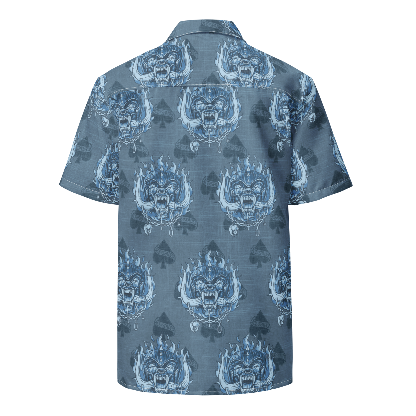 Tiki Warpig Ace of Spades Hawaiian Print Shirt