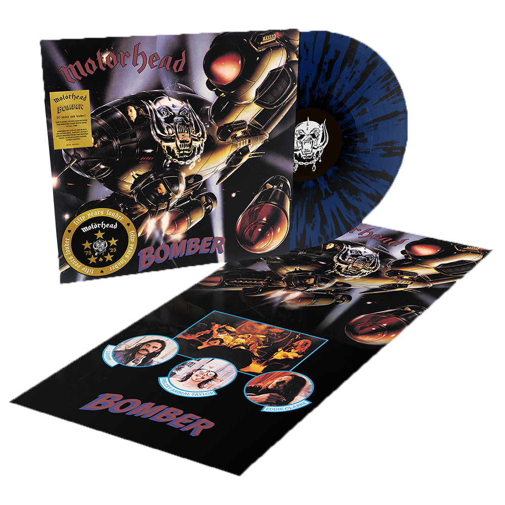 Bomber LP (Dark Blue & Black Splatter Vinyl With Poster)