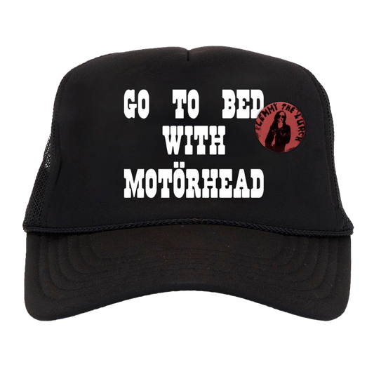 Go To Bed Hat With Lemmy Badge